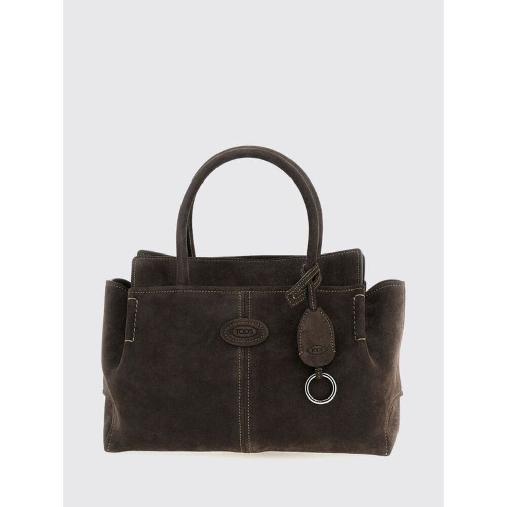 Tod's Women Tod's Leather And Suede Handbag With Double Handle And Logo Charm